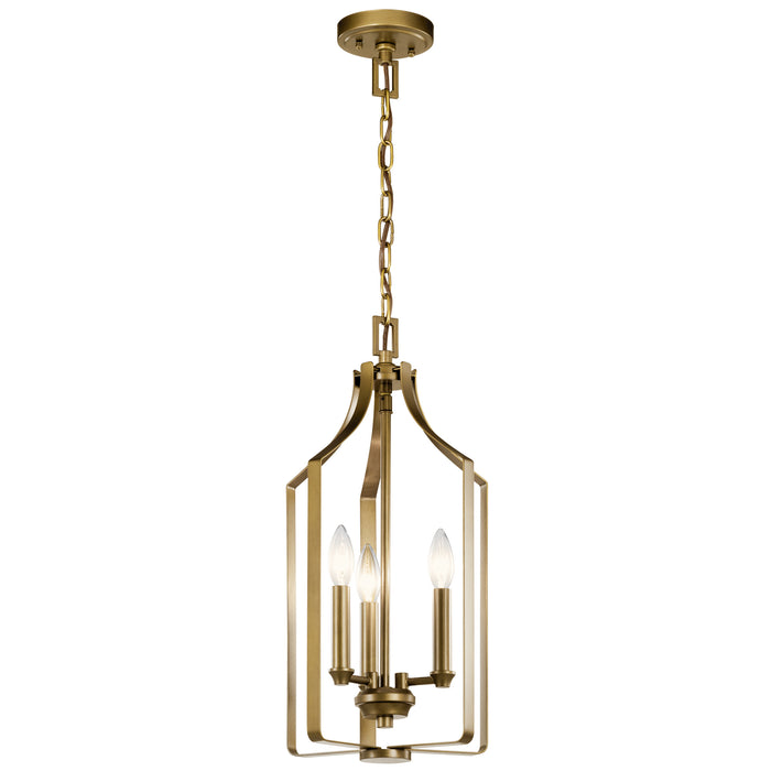 Kichler 42499NBR Three Light Pendant, Natural Brass