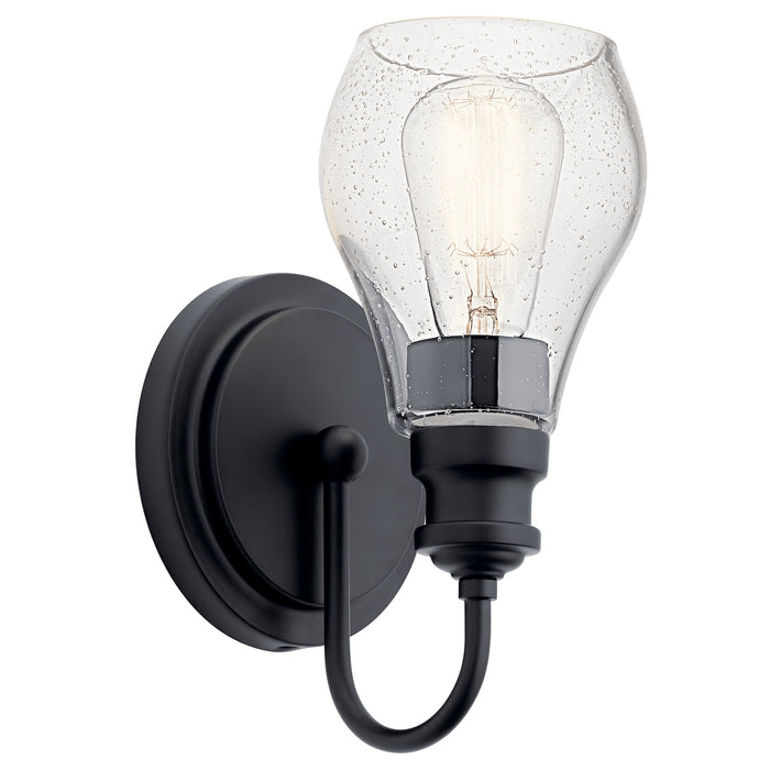 Kichler 45390BK Greenbrier One Light Wall Sconce, Black Main Image.jpg