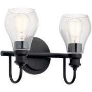 Kichler 45391BK Two Light Bath, Black
