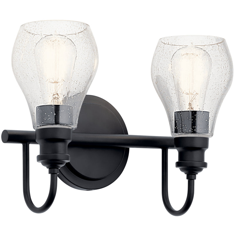 Kichler 45391BK Two Light Bath, Black