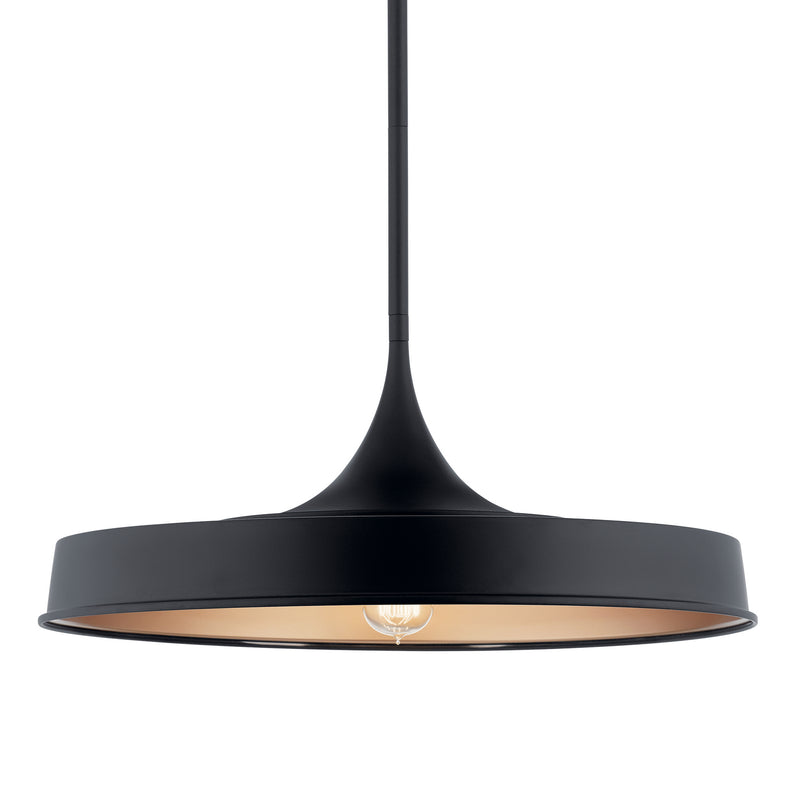 Kichler 52096BK One Light Pendant/Semi Flush, Black (2)