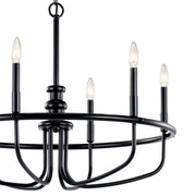 Kichler 52304BK Six Light Chandelier, Black (3)