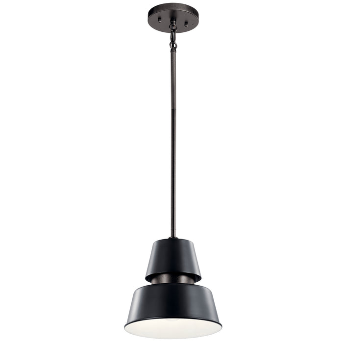 Kichler 59003BK Lozano One Light Outdoor Pendant, Black Main Image.jpg