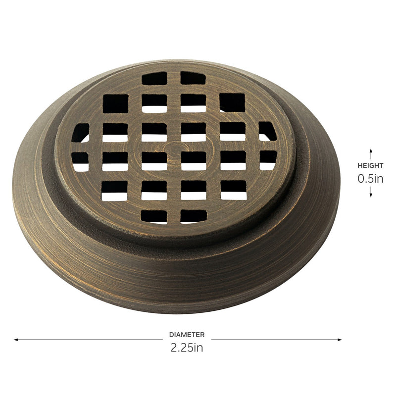 Kichler 16149CBR Mini All-Purpose Honeycomb Louver, Centennial Brass (3)