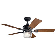Kichler 310239DBK 52"Ceiling Fan, Distressed Black