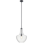 Kichler 42046BK One Light Pendant, Black
