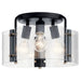 Kichler 42954BK Thoreau Three Light Semi Flush Mount, Black Main Image.jpg