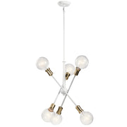 Kichler 43095WH Six Light Chandelier, White