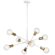 Kichler 43118WH Eight Light Chandelier, White