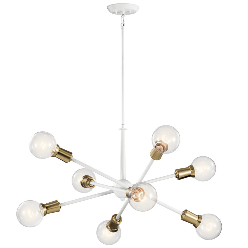 Kichler 43118WH Eight Light Chandelier, White