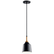 Kichler 43682BK One Light Mini Pendant, Black