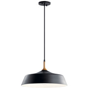 Kichler 43683BK One Light Pendant, Black