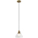 Kichler 43850NBR One Light Mini Pendant, Natural Brass