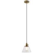 Kichler 43851NBR One Light Mini Pendant, Natural Brass