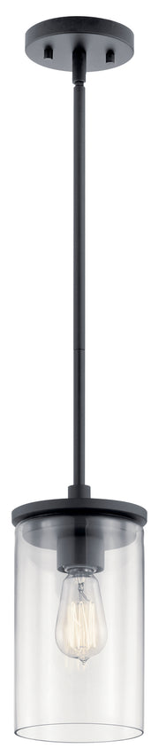 Kichler 43996BK One Light Mini Pendant, Black
