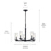 Kichler 43999BK Five Light Chandelier, Black (6)