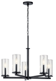 Kichler 43999BK Five Light Chandelier, Black