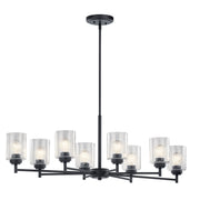 Kichler 44035BK Eight Light Chandelier, Black