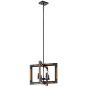 Kichler 44046AUB Four Light Chandelier/Semi Flush Mount, Auburn Stained