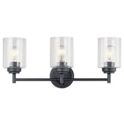 Kichler 45886BK Three Light Bath, Black