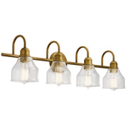 Kichler 45974NBR Four Light Bath, Natural Brass