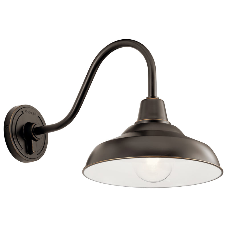 Kichler 49990OZ One Light Outdoor Wall Mount, Olde Bronze