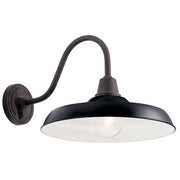 Kichler 49991BK One Light Outdoor Wall Mount, Black