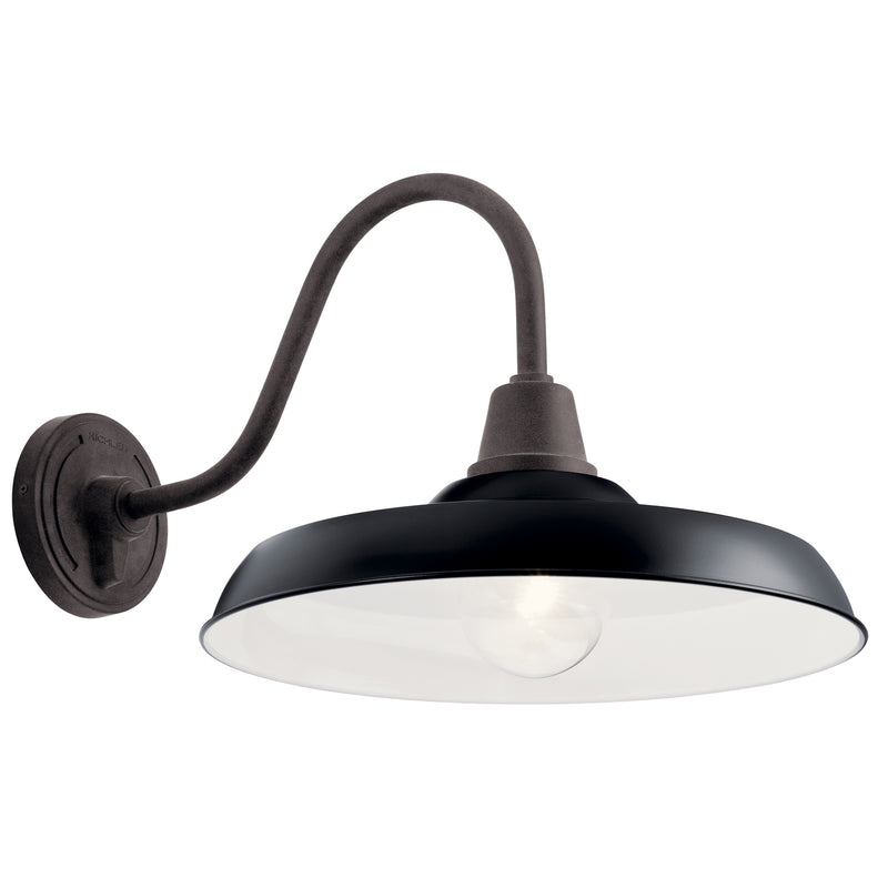Kichler 49991BK One Light Outdoor Wall Mount, Black
