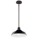 Kichler 49992BK Pier One Light Outdoor Pendant/Semi Flush Mount, Black Main Image.jpg