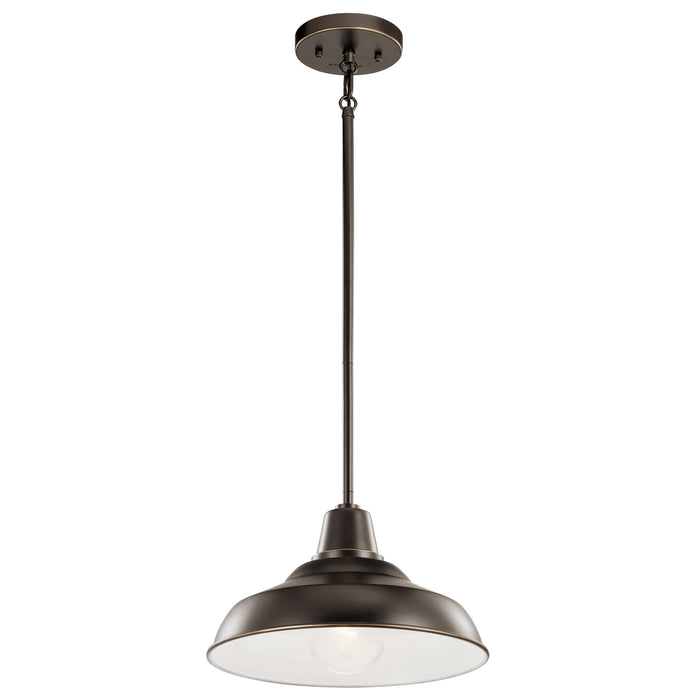 Kichler 49992OZ Pier One Light Outdoor Pendant/Semi Flush Mount, Olde Bronze Main Image.jpg