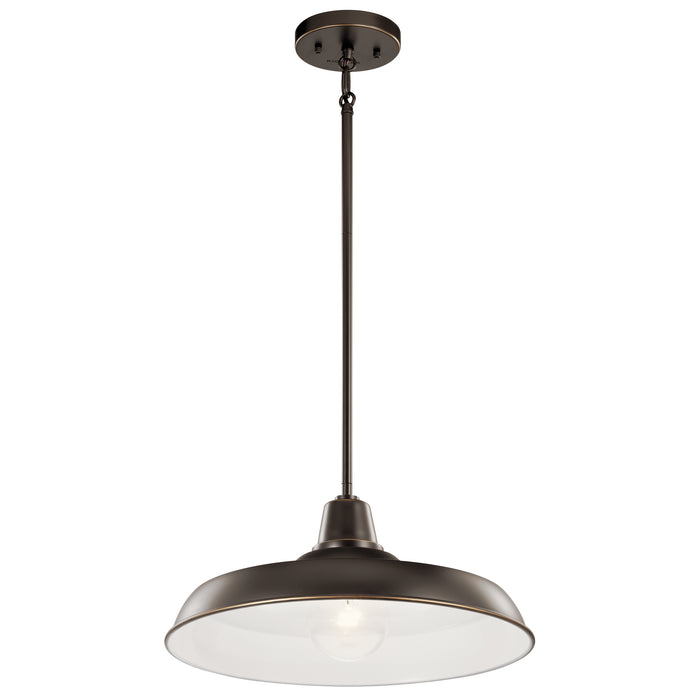 Kichler 49993OZ Pier One Light Outdoor Pendant/Semi Flush Mount, Olde Bronze Main Image.jpg