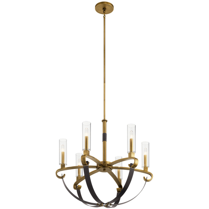 Kichler 52015NBR Artem Six Light Chandelier, Natural Brass Main Image.jpg