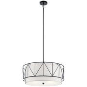 Kichler 52072BK Four Light Pendant, Black