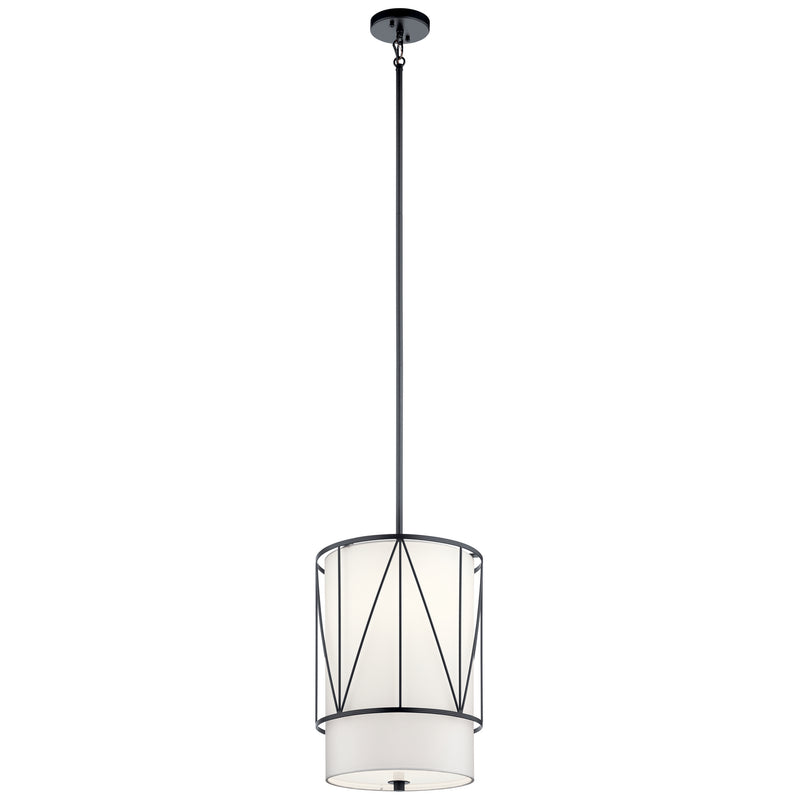 Kichler 52073BK One Light Pendant, Black