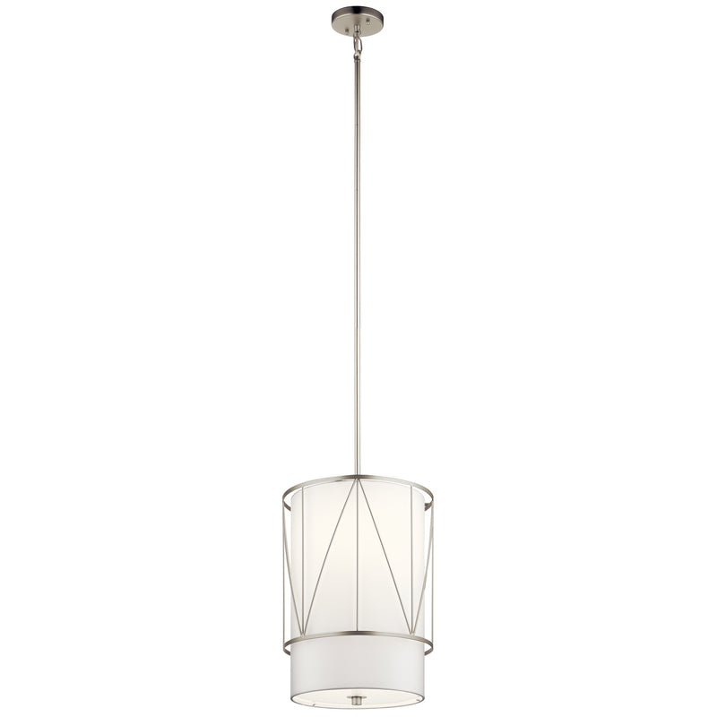 Kichler 52073SN One Light Pendant, Satin Nickel