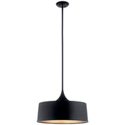 Kichler 52097BK One Light Pendant/Semi Flush, Black