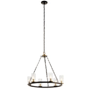 Kichler 52107OZ Six Light Chandelier, Olde Bronze