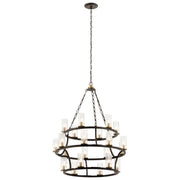 Kichler 52110OZ 21 Light Chandelier, Olde Bronze