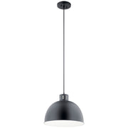 Kichler 52153BK One Light Pendant, Black