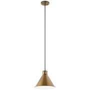 Kichler 52176NBR One Light Pendant, Natural Brass