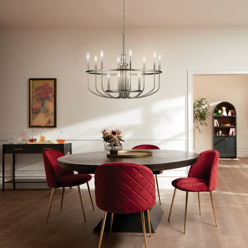 Kichler 52305NI 12 Light Chandelier, Brushed Nickel (6)
