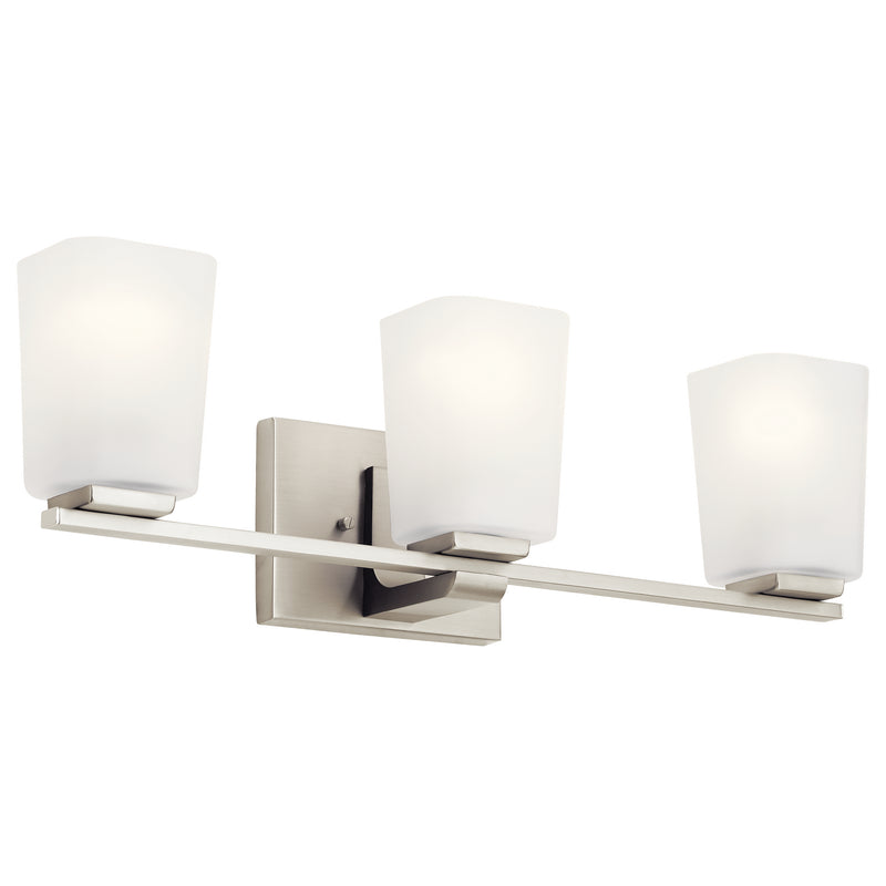 Kichler 55017NI Three Light Bath, Brushed Nickel