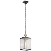 Kichler 59008WZC One Light Outdoor Pendant/Semi Flush, Weathered Zinc