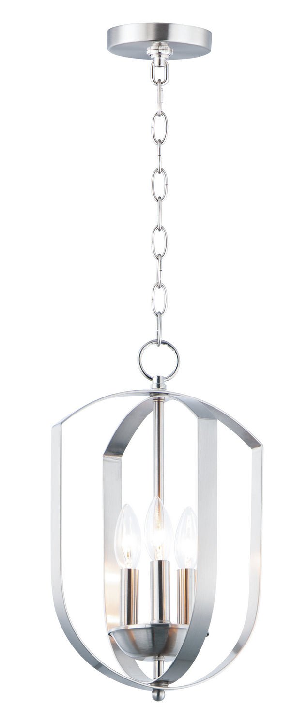 Maxim 10033SN Provident Three Light Chandelier, Satin Nickel Main Image.jpg