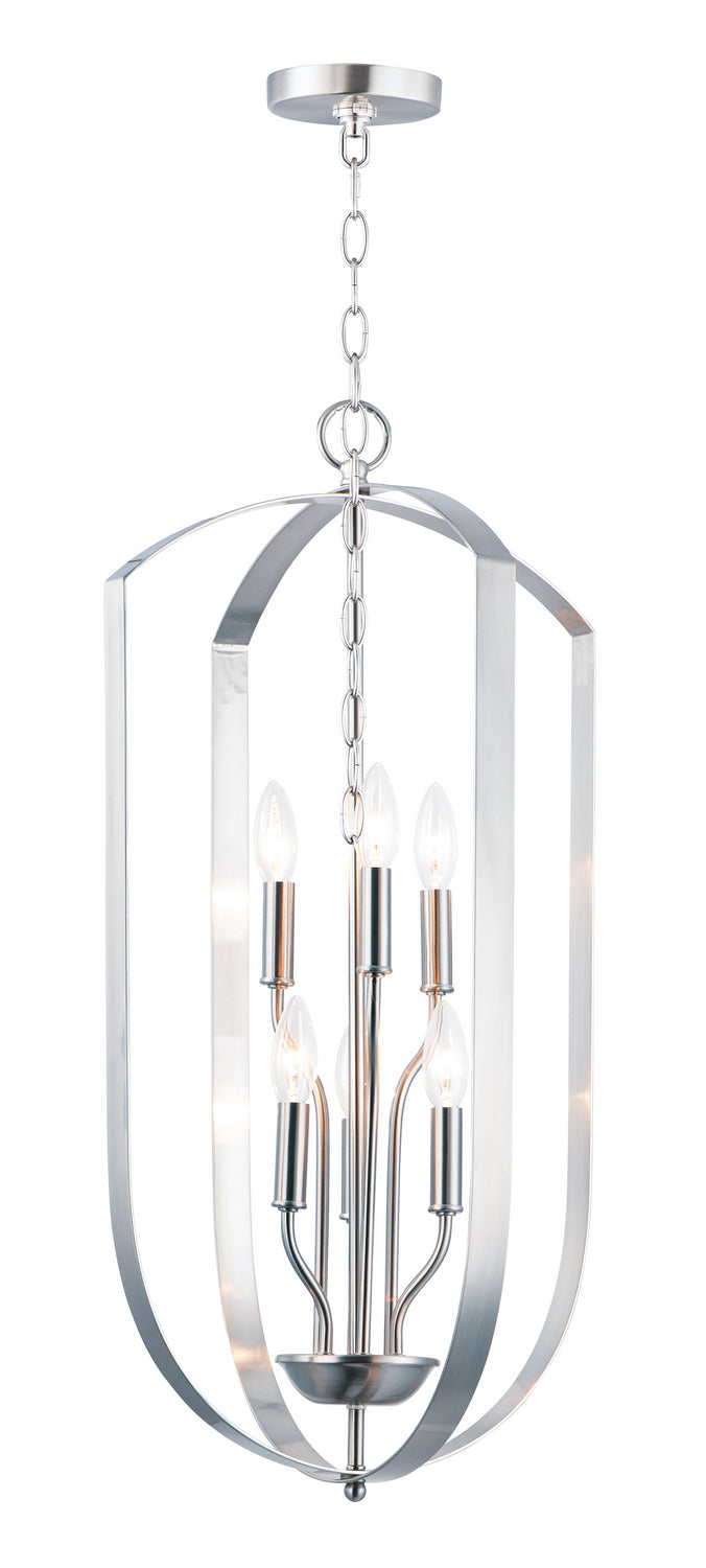 Maxim 10039SN Provident Six Light Chandelier, Satin Nickel Main Image.jpg