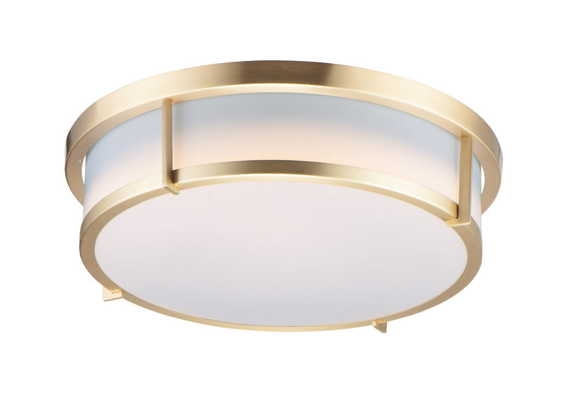 Maxim 10274WTSBR Rogue LED LED Flush Mount, Satin Brass Main Image.jpg