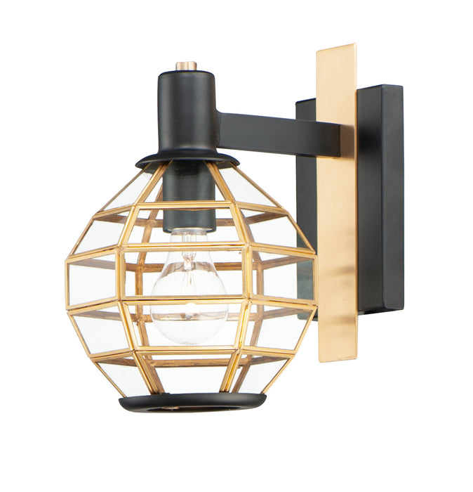 Maxim 11543BKBUB Heirloom One Light Outdoor Wall Lantern, Black / Burnished Brass Main Image.jpg