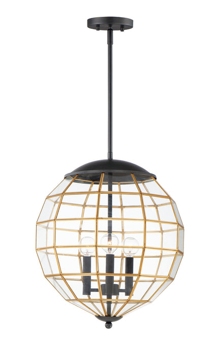 Maxim 11546BKBUB Heirloom Three Light Pendant, Black / Burnished Brass Main Image.jpg