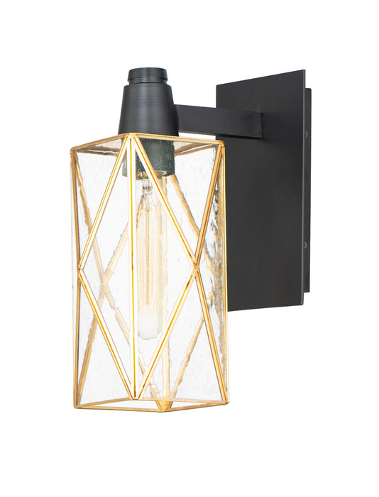 Maxim 11563CDBKBUB Norfolk One Light Outdoor Wall Lantern, Black / Burnished Brass Main Image.jpg