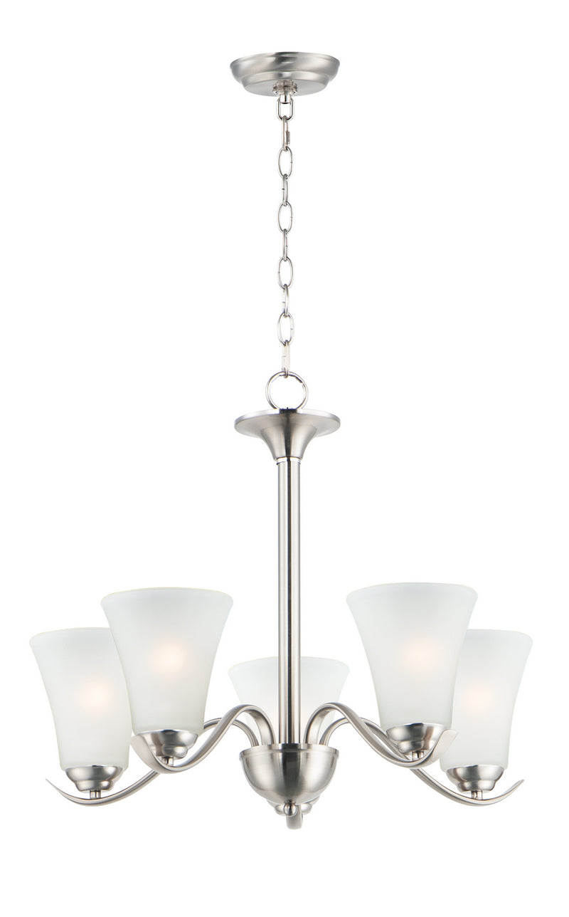Maxim 12075FTSN Vital Five Light Chandelier, Satin Nickel Main Image.jpg